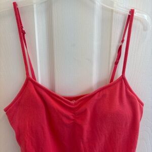 Pink Fitted Tank Top with Built in Bra with pads  size XL